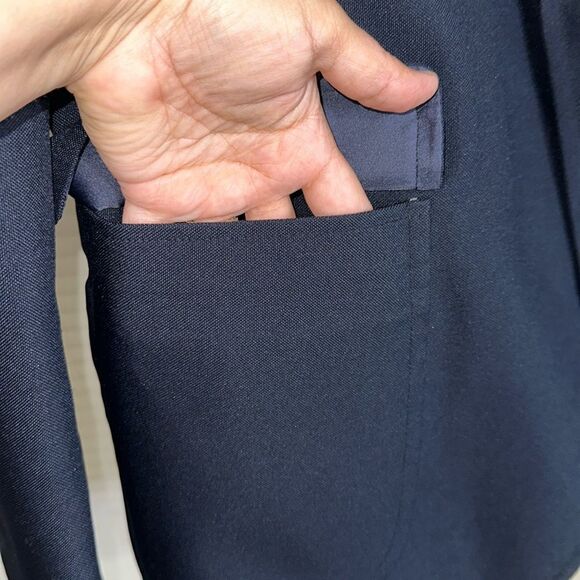 Towncraft 46L Navy Gold Tone Buttons Elegant Stunning Sport Blazer Jacket - Picture 6 of 13